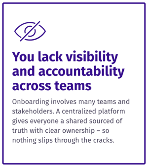 You lack visibility and accountability across teams You lack visibility and accountability across teams