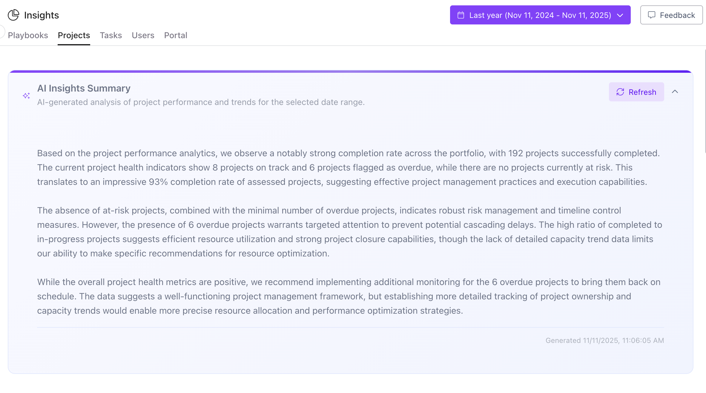 AI Summary in Insights