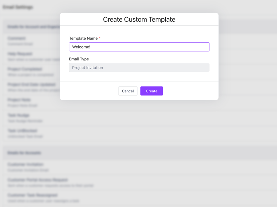 Create Template