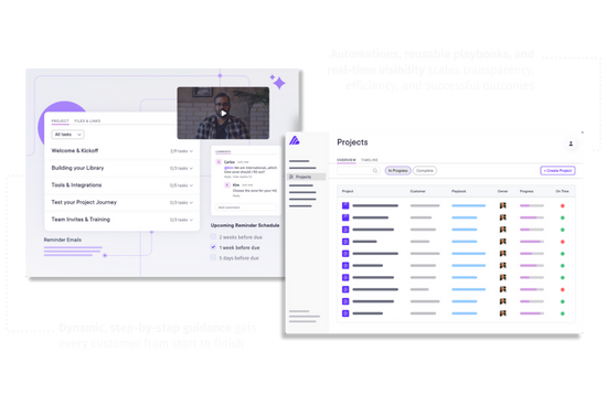 OnRamp offers a customer-facing portal and internal project management view