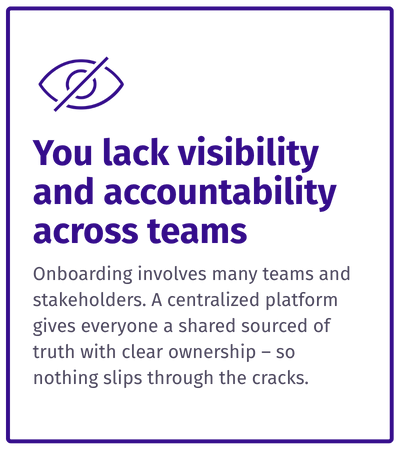 You lack visibility and accountability across teams